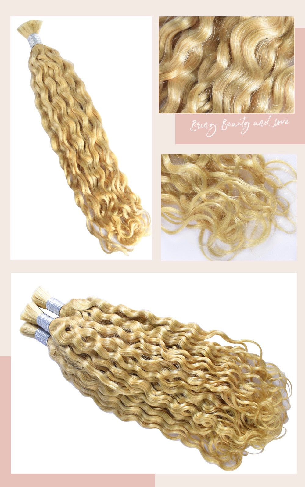 Italian Curly bulk hair