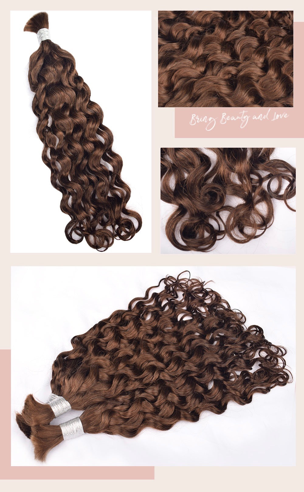 Italian Curly bulk hair