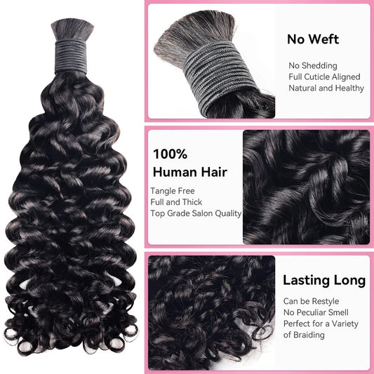 Deep Curly bulk hair