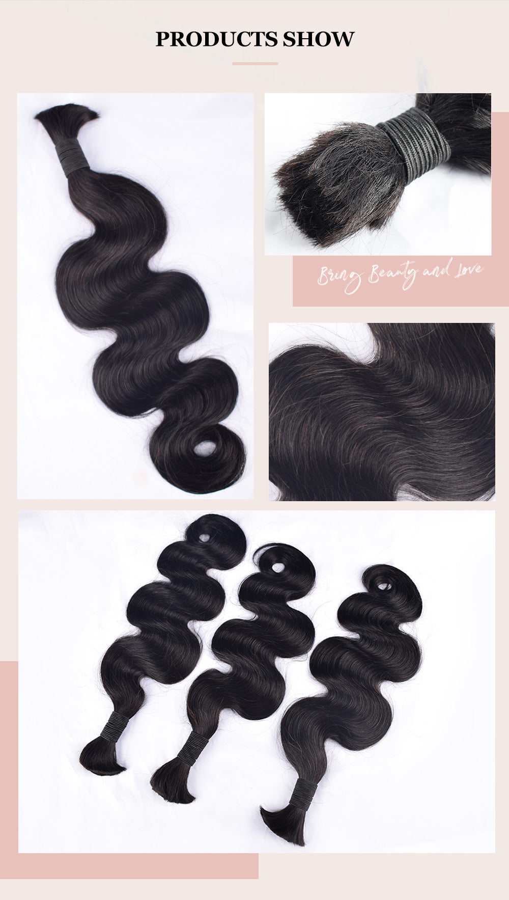 Body Wave bulk hair