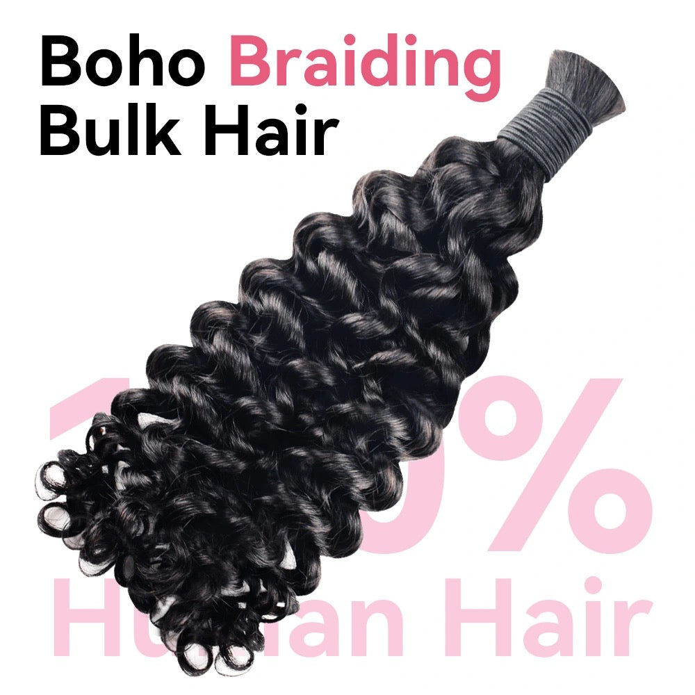 Deep Curly bulk hair