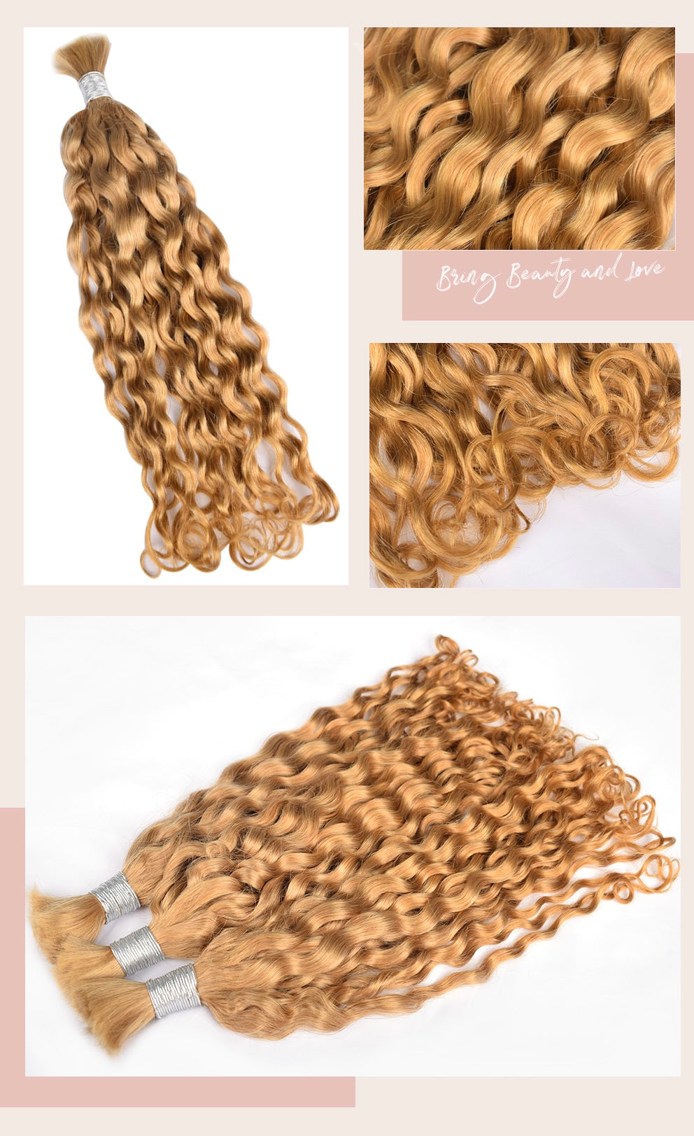 Italian Curly bulk hair